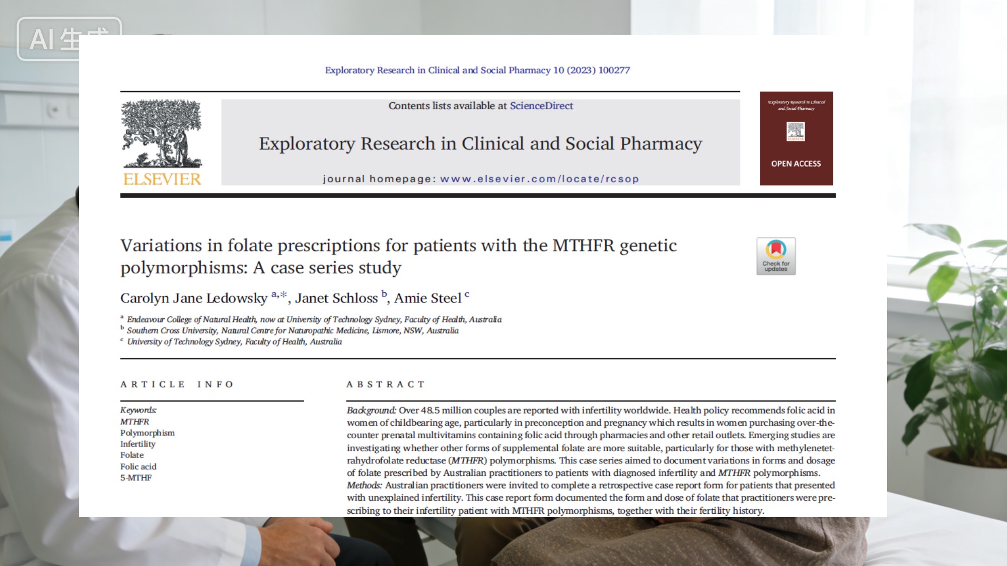 على الطريق إلى الحمل مع تعدد الأشكال MTHFR؟ حمض الفوليك قد يكون الخيار الرئيسي | رؤى البحوث
